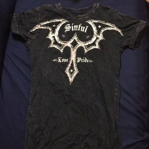 Black Sinful Tee